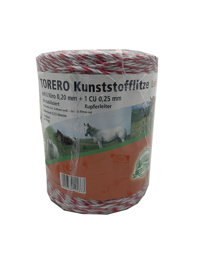 Torero Kunststofflitze 400m weiß/rot