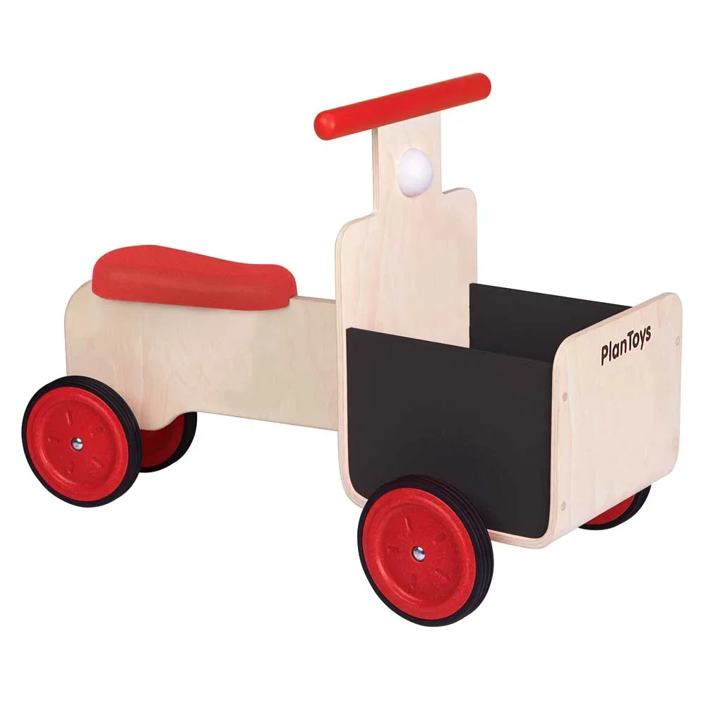 Plan Toys Rutschauto mit Lieferkorb Holz