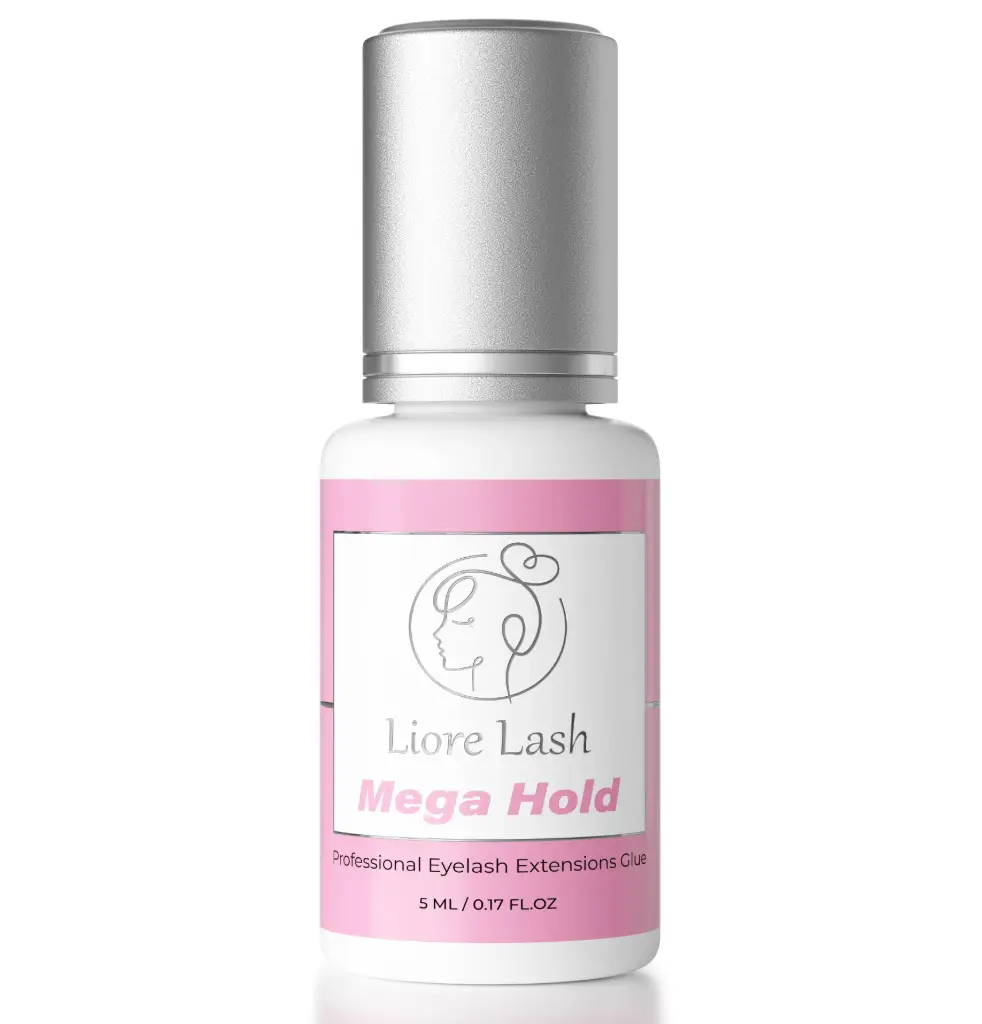 Wimpernverlängerungs-Kleber Liore Lash / Mega starker Halt 8 Wochen / 1 Sek. Schnelltrocknend/Schwarzer Kleber Profi-Zubehör für Classic Volume Wimpern