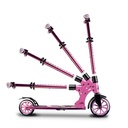 SIX DEGREES Aluminium Scooter Junior mit Klappmechanismus u. Ständer, 180/145 mm, höhenverstellbar, GS-geprüft, pink