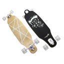 muuwmi Lights Longboard GLOW Pablo mit LED-Rollen - ABEC 7 Board mit Glow in the Dark Funktion, French Bulldog Design