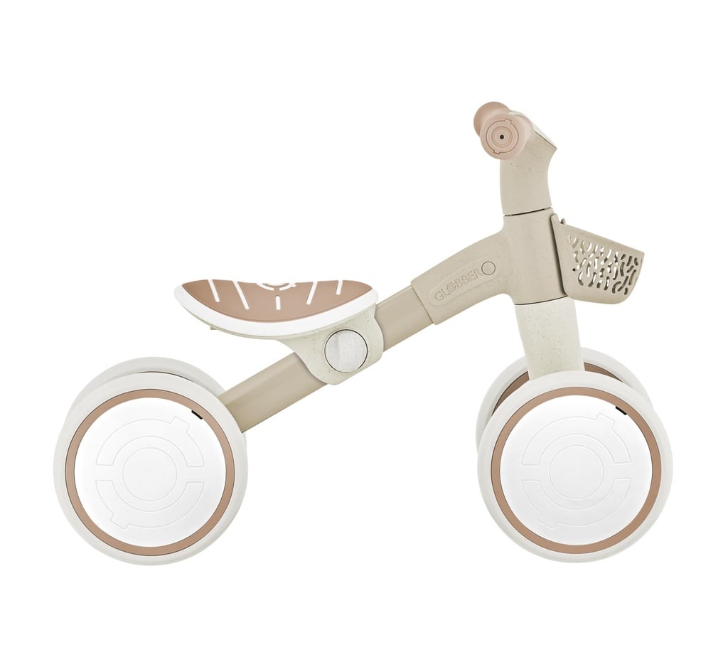 GLOBBER LEARNING BIKE –  Aufsitzrad, Lernrad, 7 Zoll EVA-Bereifung, 4-rädrig, Sattel höhenverstellbar, taupe