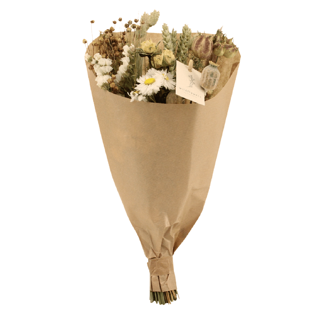 Trockenblumen Feldblumenstrauß Natürlich - Ø15cm - ↕35cm