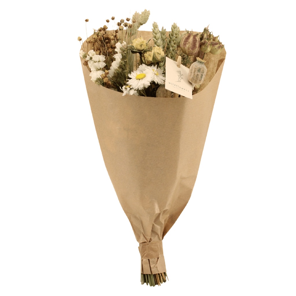 Trockenblumen Feldblumenstrauß Natürlich - Topf-Ø 15 cm - Höhe ca. 35 cm