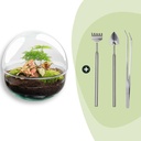 Flaschengarten - Dome Rot - ↕ 20 cm - Rake + Shovel + Tweezer