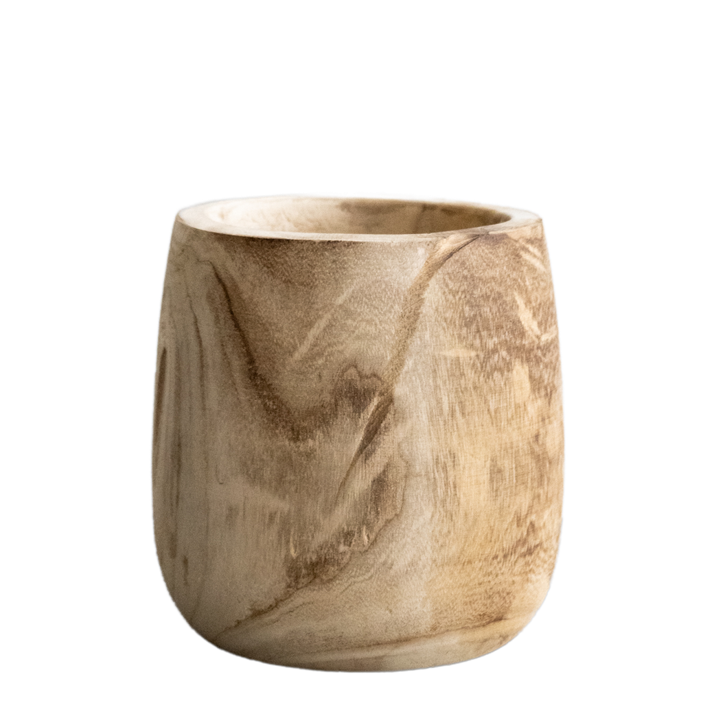 Blumentopf - Holz Hellbraun - Pia Blumentopf - M - H25 W23