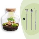 Flaschengarten - Little Joe - Höhe ca. 21,5 cm - Rake + Shovel + Tweezer