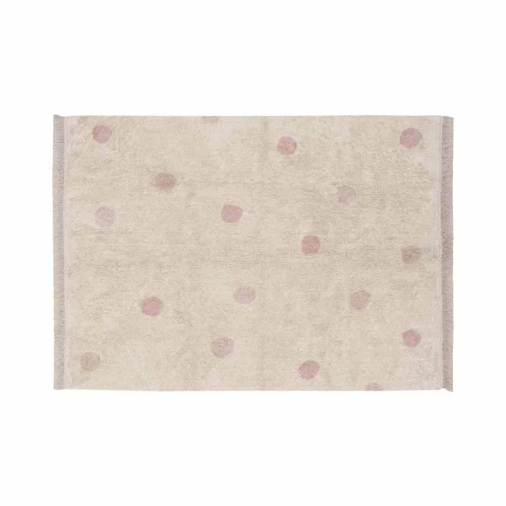 Lorena Canals waschbarer Teppich "Hippy Dots" nude