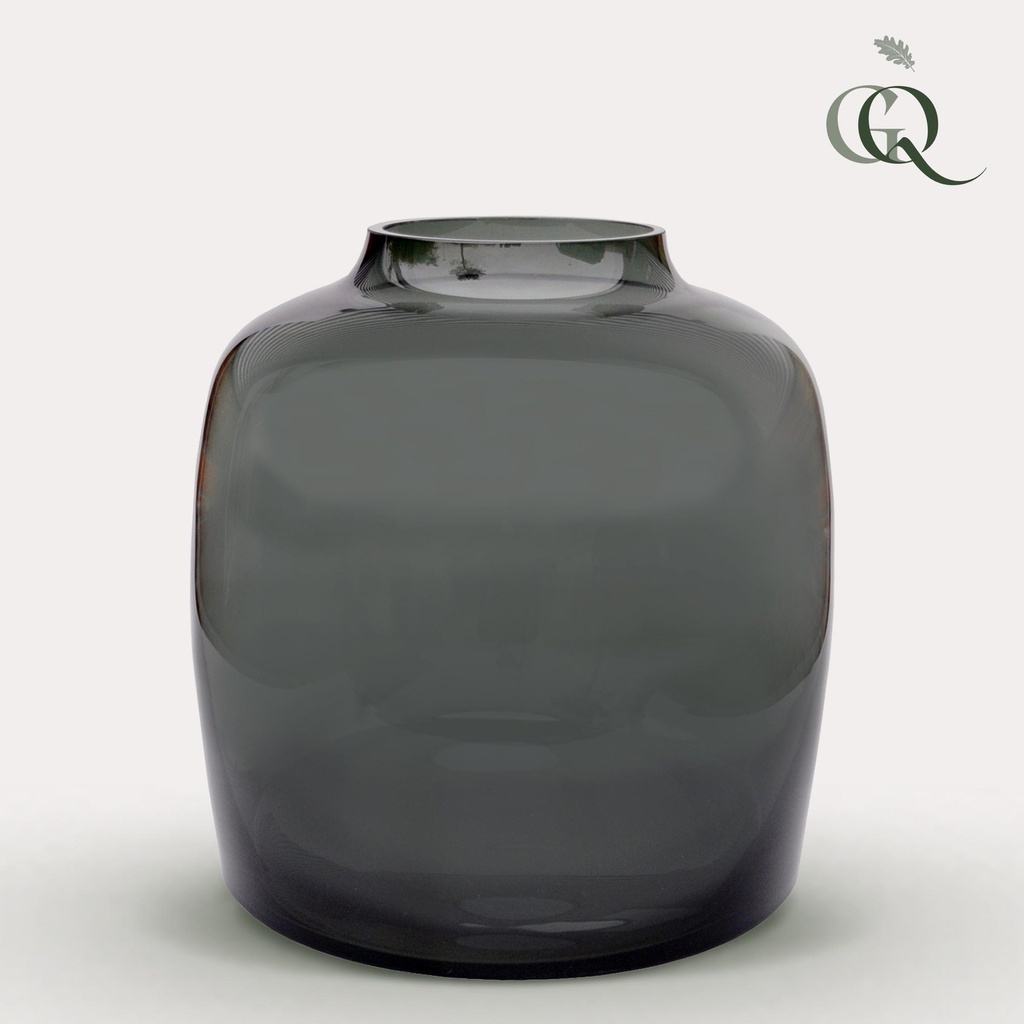 Vase Glas - M - H25 W25 - Bartica - Grau