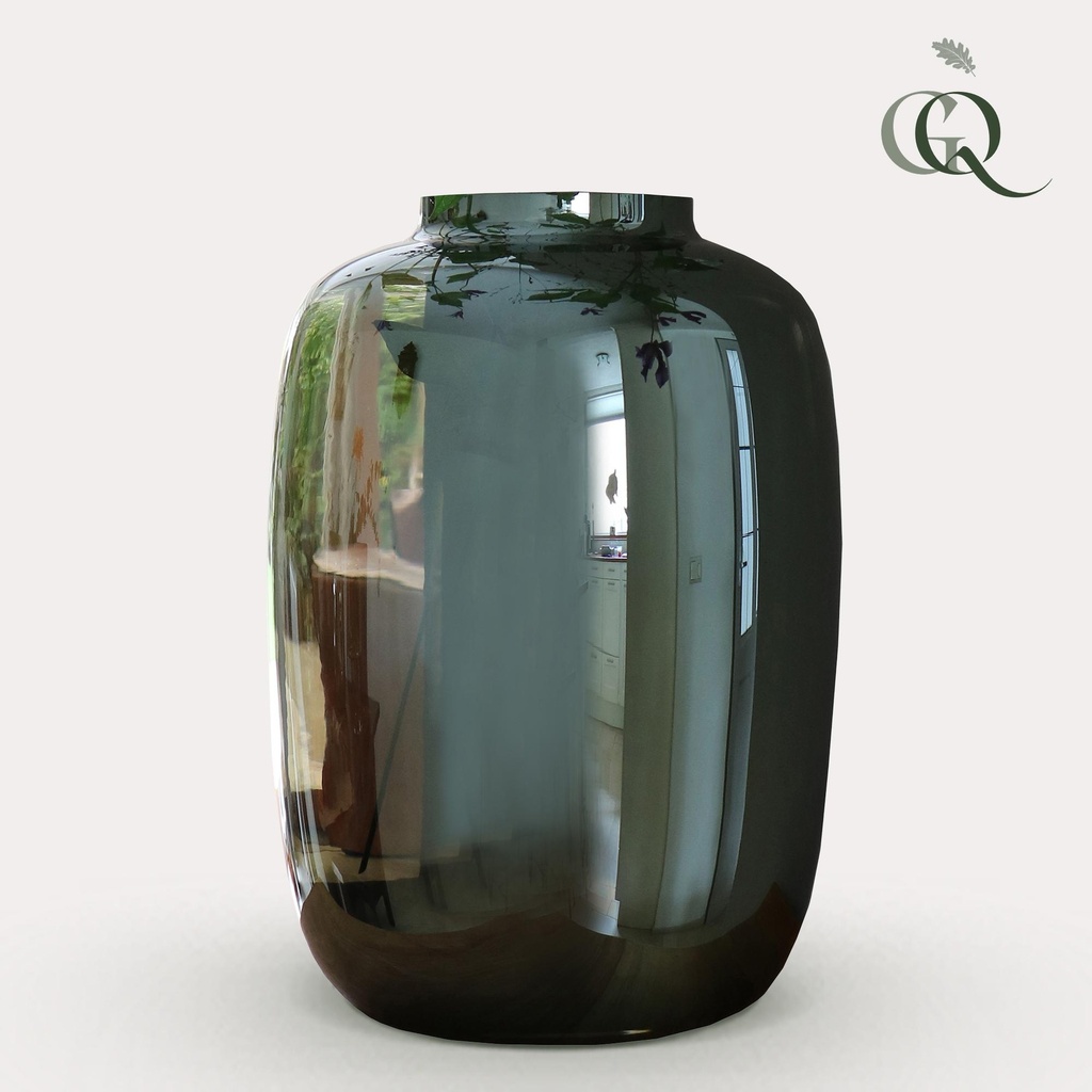 Vase Glas - Grau - Artic - M - H35 W25