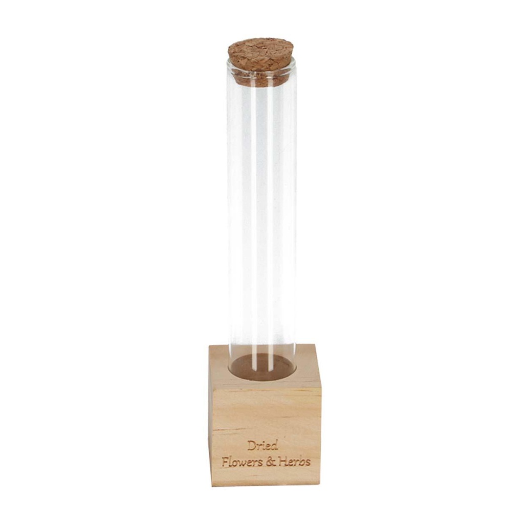 Wooden Dried flower stand - Tube S - Flowers and Herbs + Dried Floral Arrangement