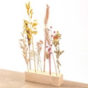 Holz Trockenblumenständer - M - Blumen und Kräuter + Trockenblumenarrangement