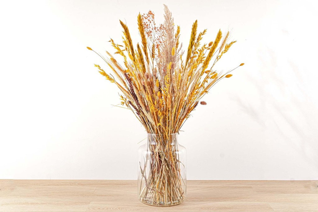 Trockenblumenstrauß - Gelb XL - Trockenstrauß - 70 cm