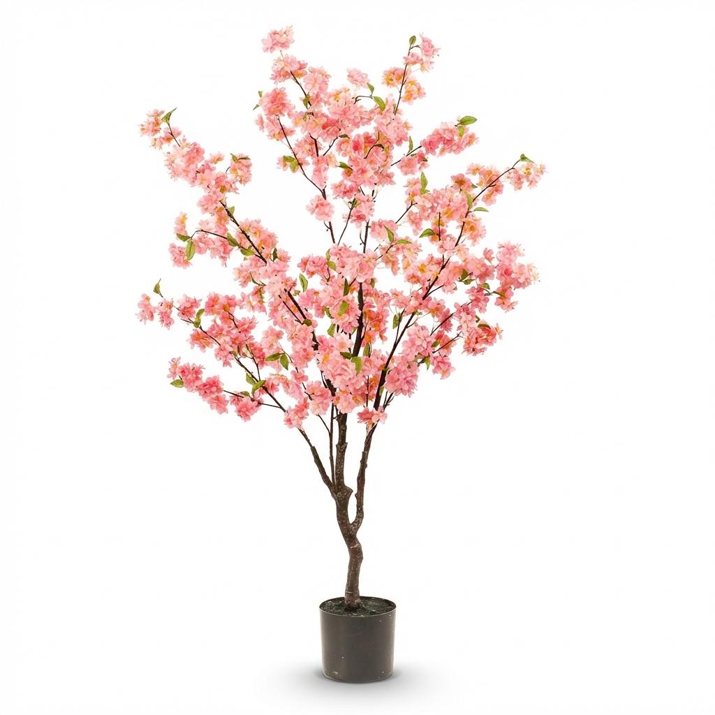 Kunstpflanze - Prunus - Kirschblüte - Rosa - 135cm