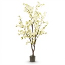 Kunstpflanze - Prunus - Kirschblüte - Weiß - 175cm
