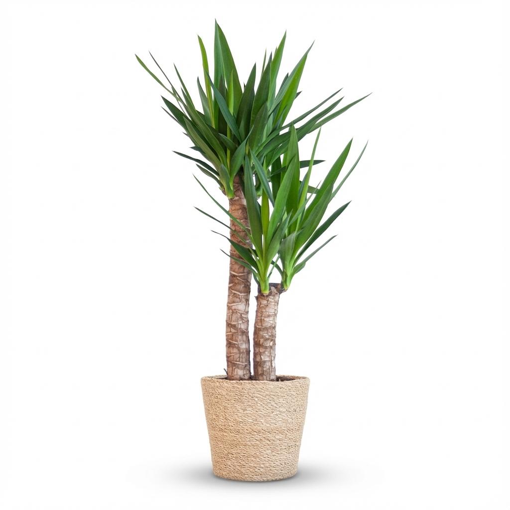 Yucca Elephantipes mit Zeegras-Korb natur - 90cm - Ø21