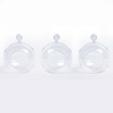 Weihnachtskugel Glas - Set von 3 - Transparent mit Haken - D10.5 H8 cm - Weihnachten
