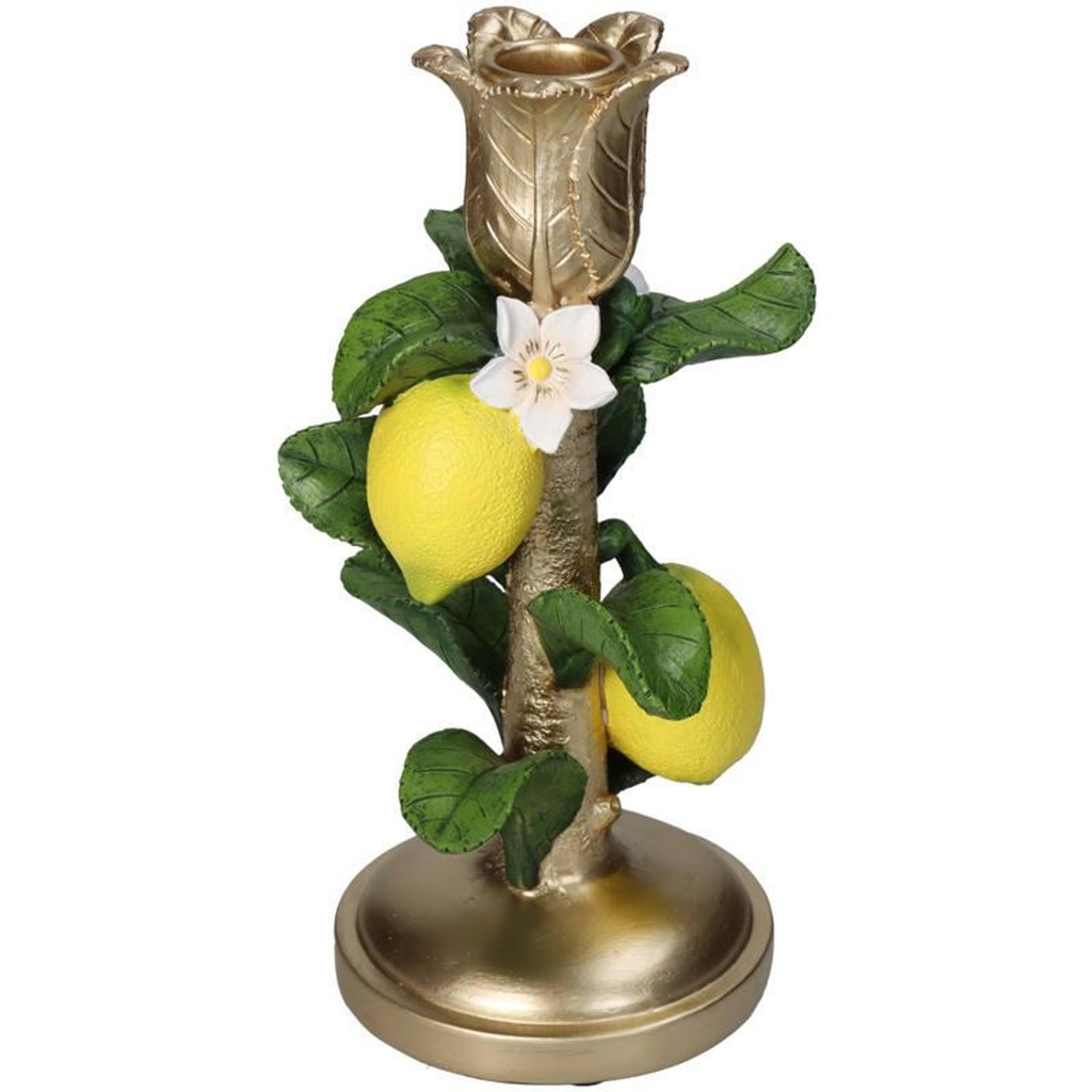 Kerzenhalter mit Zitronenpflanze - Höhe ca. 22 cm