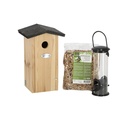 Kohlmeisen-Set - Vogelhaus und Vogelfutter - Gartenaccessoires
