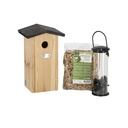 Kohlmeisen-Set - Vogelhaus und Vogelfutter - Gartenaccessoires