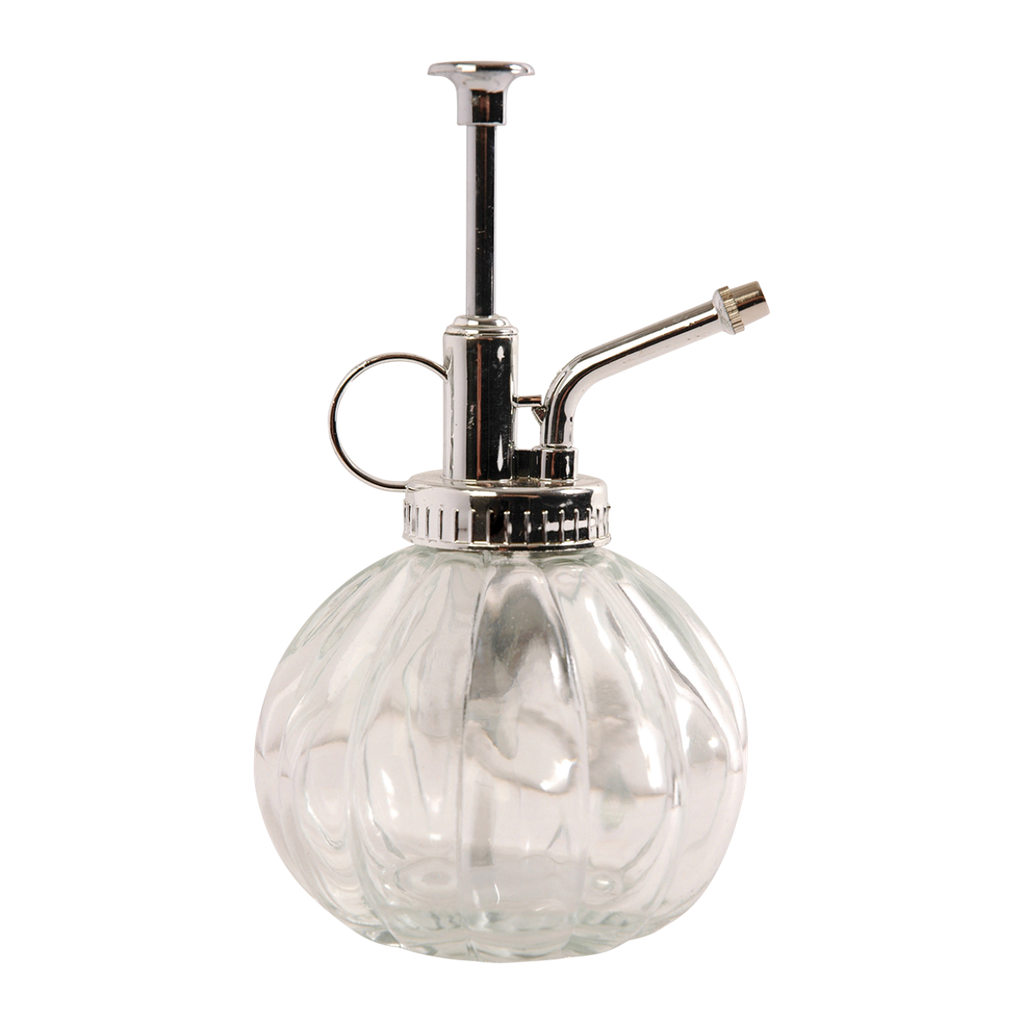 Pflanzensprüher klar/silber - Glas - L 8,8 x D 8,8 x H 15,4 0,25 Liter