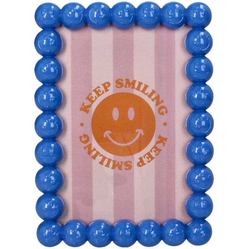 Fotorahmen Smiley Polyresin Blau 10x15cm