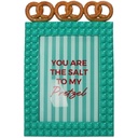 Fotorahmen Pretzel Polyresin Türkis 13x18cm