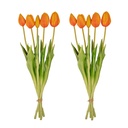 Tulpenstrauß Orange - 10 Stück - 'Real Touch' Kunsttulpen - 42 cm