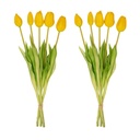 Tulpenstrauß Gelb - 10 Stück - 'Real Touch' Kunsttulpen - 42 cm (gelb)