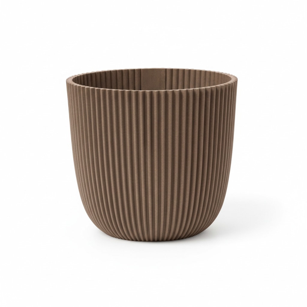 Capi Pot Nature Groove Made With Warm Taupe - D17cm