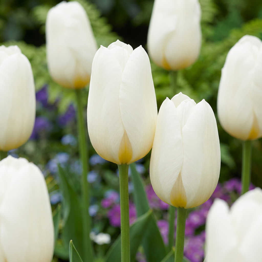 15x Tulipa Triumph White - Triumph-Tulpe Weiß - Weiß - Frühlingsblüher - Zwiebelgröße 11/12