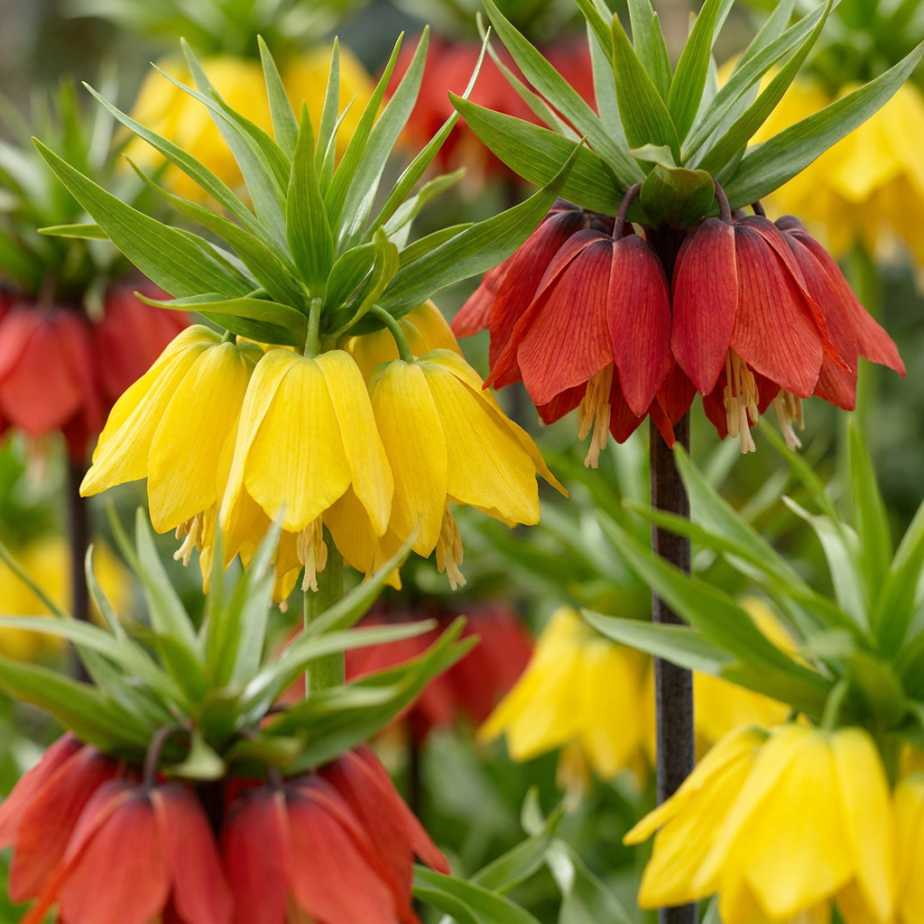 3x Fritillaria Imperialis Mix - Kaiserkronen-Mischung - Diverses - Frühlingsblüher - Zwiebelgröße 18/20