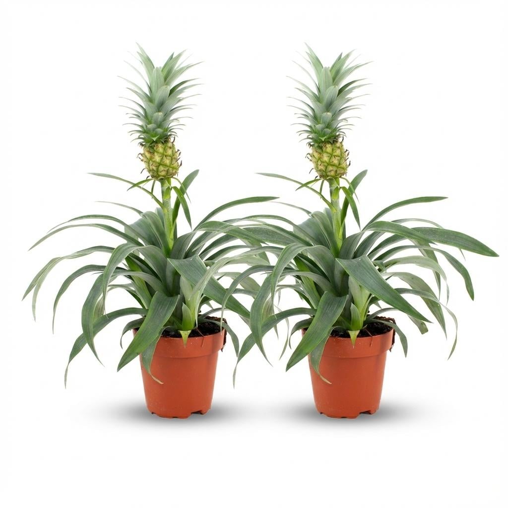 Zierananas (Ananaspflanze mi) – pflegeleichte Zimmerpflanze, Topf-Ø 12 cm, Höhe ca. 12 cm