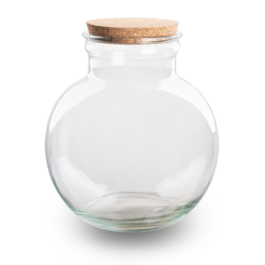 Terrarium Flasche (mit) Beleuchtung - Teddy - Ø 25 cm ↑ 26,5 cm - Ohne LED-Kork