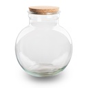 Terrarium Flasche (mit) Beleuchtung - Teddy - Ø 25 cm Höhe ca. 26,5 cm - Ohne LED-Kork