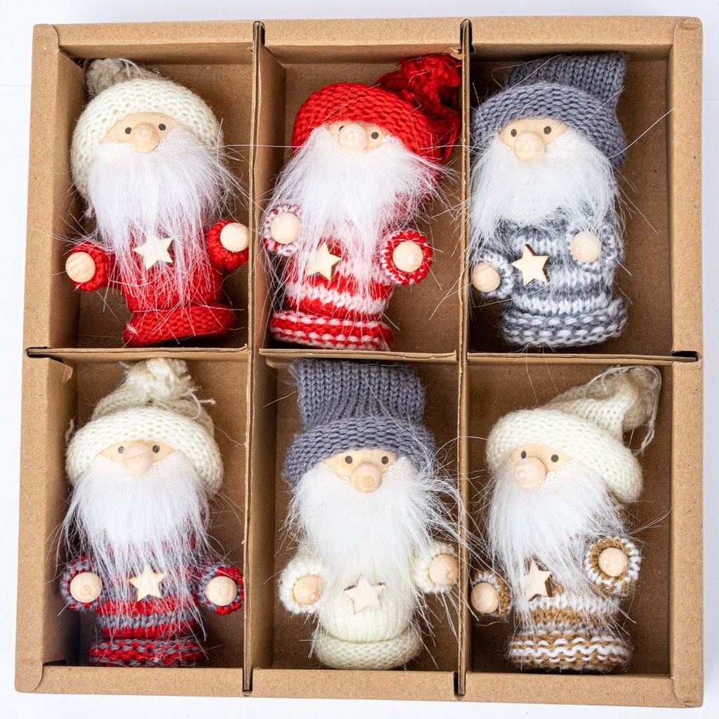 Wichtel mit Sternpullover – 8 cm – Set mit 6 Stück