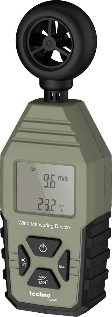 EA3020 Windmesser mit Temperaturanzeige – digitales Anemometer für Windgeschwindigkeit & Luftstrom, m/s, km/h, mph, Knoten, ft/min, MAX/MIN/AVG, Hintergrundbeleuchtung