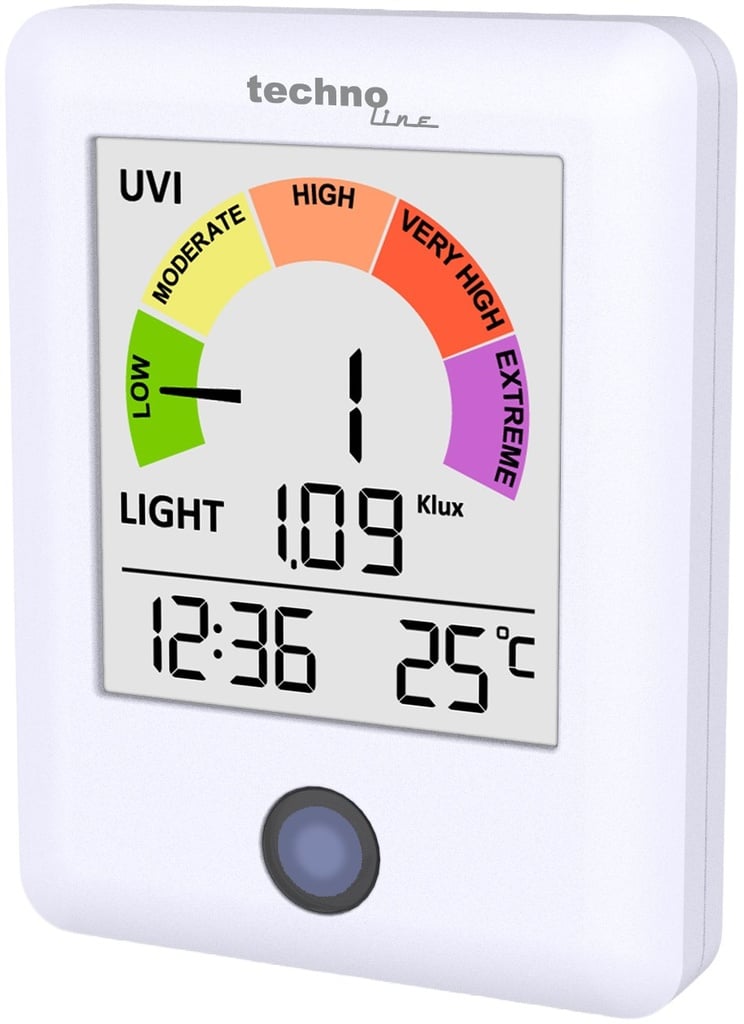WS9320 UV-Strahlungsmonitor mit UV-Index & Lichtmesser – Echtzeit-UV-Messung alle 60 Sekunden, Innentemperatur & Uhrzeit, UV-Warner mit Farbskala, Lichtintensität bis 300 Klux