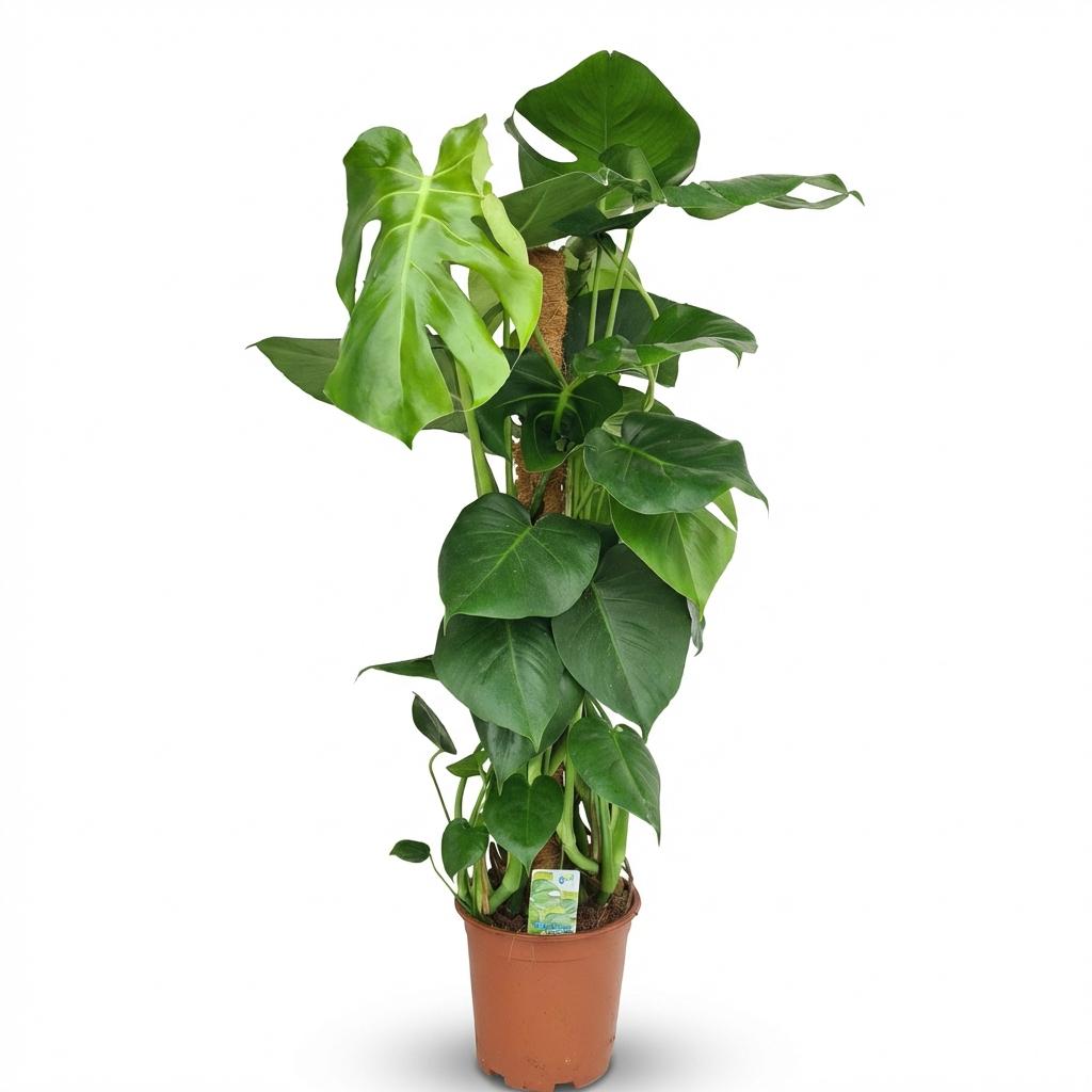 Zimmerpflanze - Fensterblatt - Monstera Deliciosa Moosstab - Grün - Pflegeleicht - 1 Pflanze - Topf 19cm - Höhe 90cm