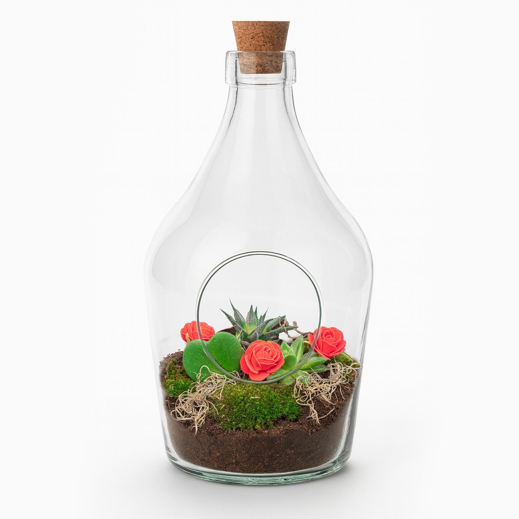 Love in a Bottle - DIY Offenes Pflanzen Terrarium - Ø 16 cm ↑ 30 cm