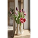 Tulip Touch - Tulpen-Set - Kunsttulpen mit Mehrfachauslauf-Vase - Kunstblumen