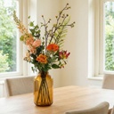 Kunstblumenstrauß - Amber Peach Deluxe - Real Touch - 12 Stiele - Höhe ca. 105 cm