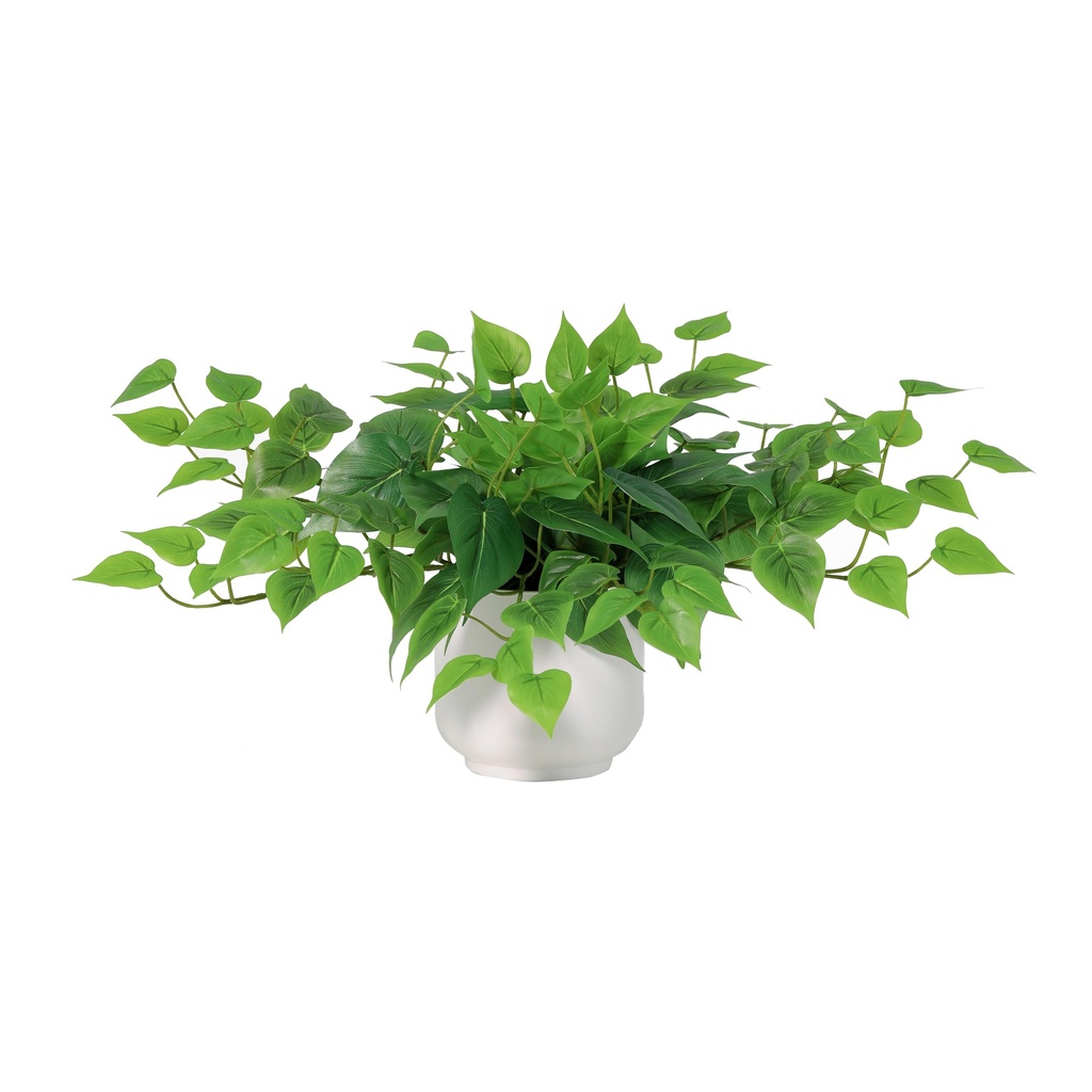 Künstliches Epipremnum inklusive weișem Topf
