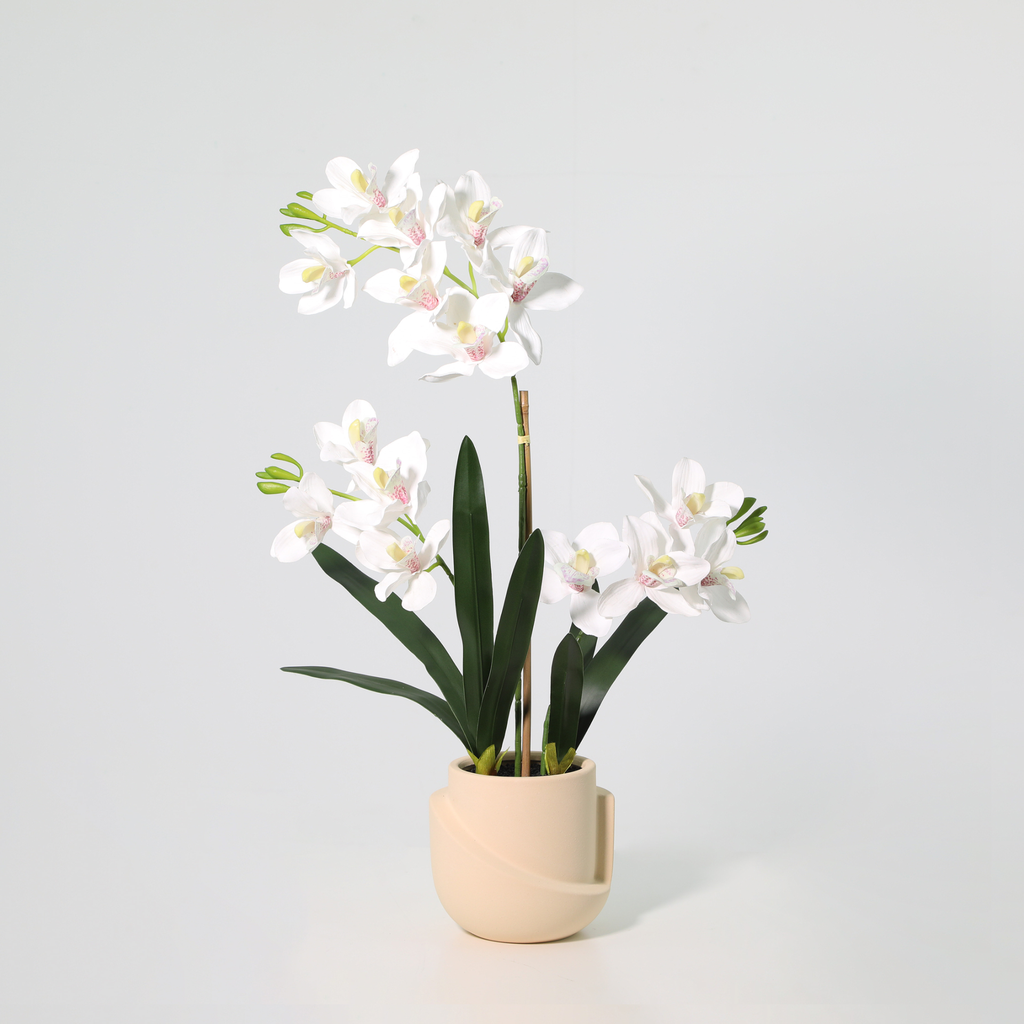 Künstliche Phalaenopsis-Orchidee inklusive Topf - 71cm