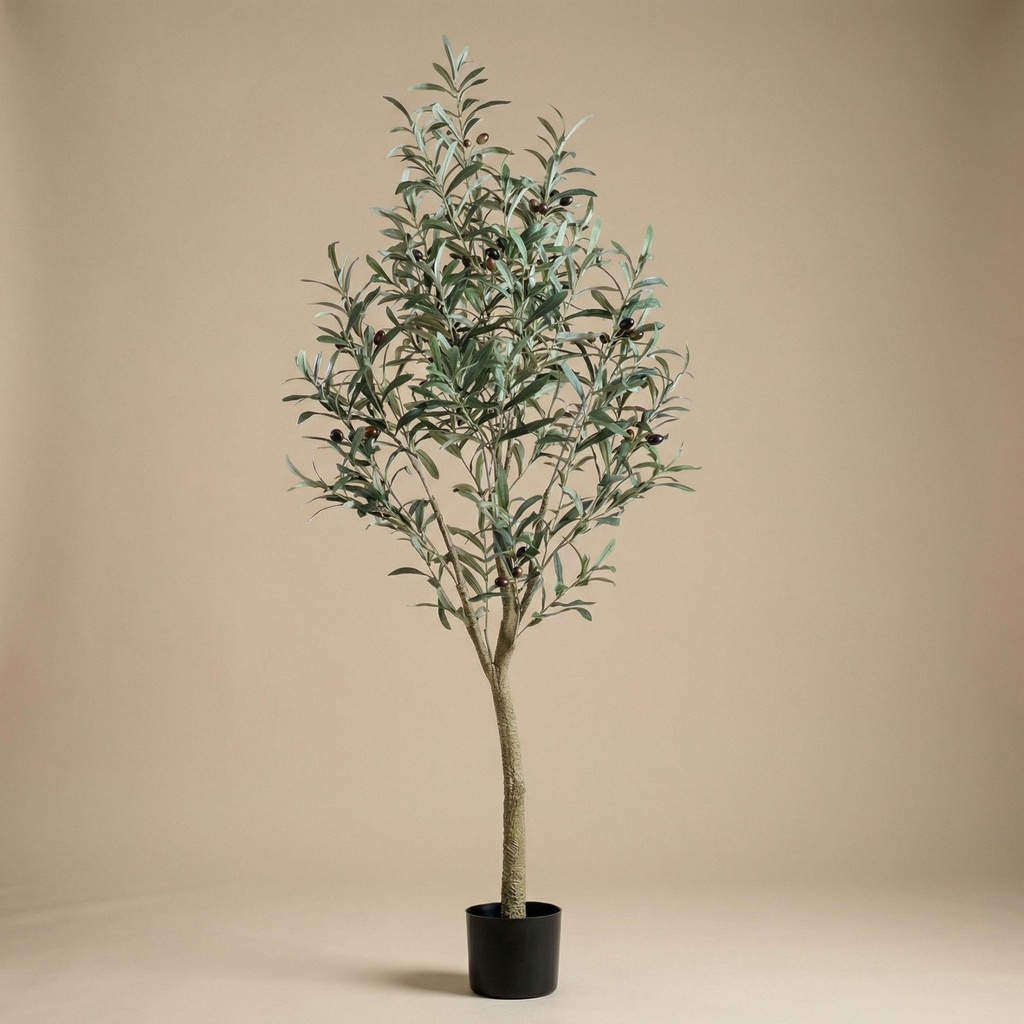 Künstlicher Olivenbaum im Topf - Kunstpflanze - 140 cm