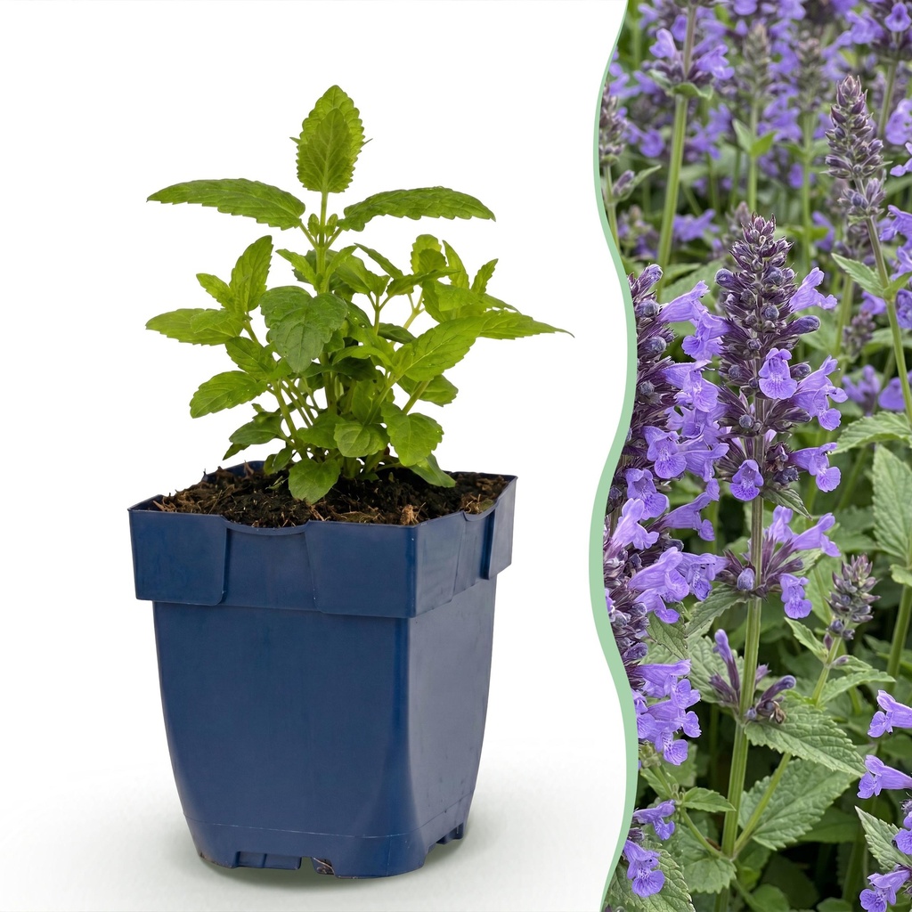 Stauden - Nepeta nerv. Neptune - Katzenminze - Bienen und Schmetterlingsanwerfer - Lila - 1 Pflanze - Topf 11cm - Höhe 15-25cm