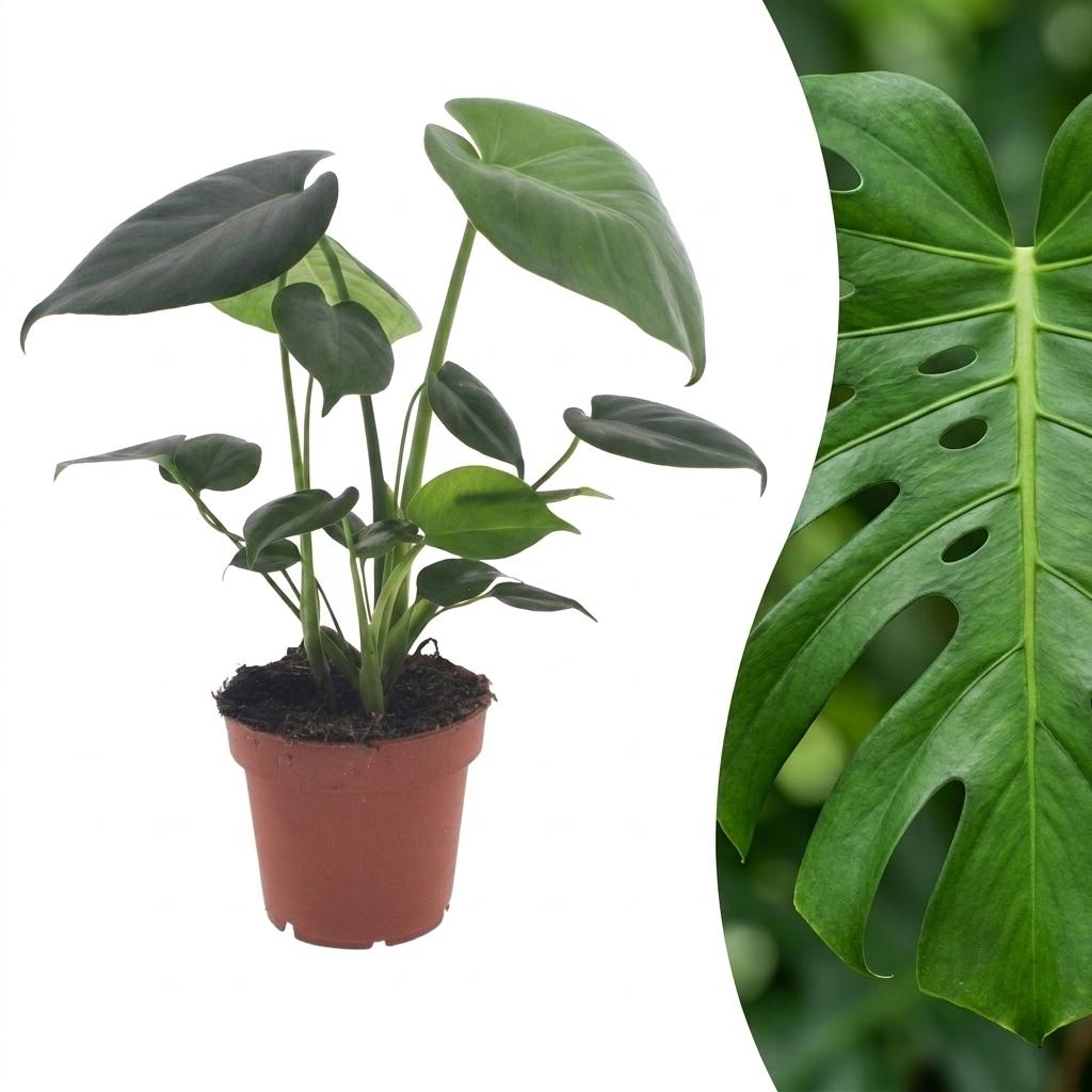 Monstera Deliciosa - Fensterblatt - 1 Pflanze - Topf 12cm - Höhe - 30cm