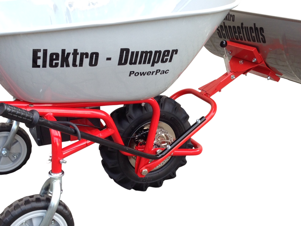 Akkuschubkarre ED120 mit 115ltr. Wanne und Schneeschild