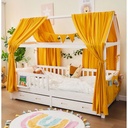 Alavya Home Deko-Set Musselin 125x350 cm Bio-Musselin Baumwolle - Senfgelb