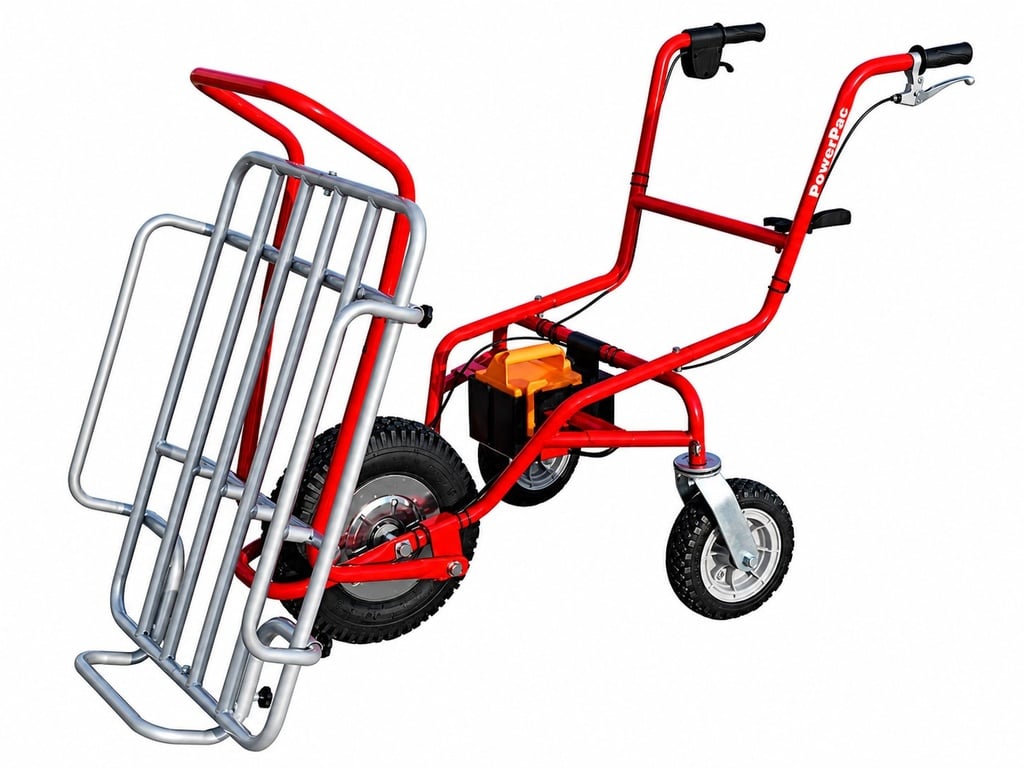 Akkuschubkarre ED120 mit 115ltr. Wanne und Ladepritsche